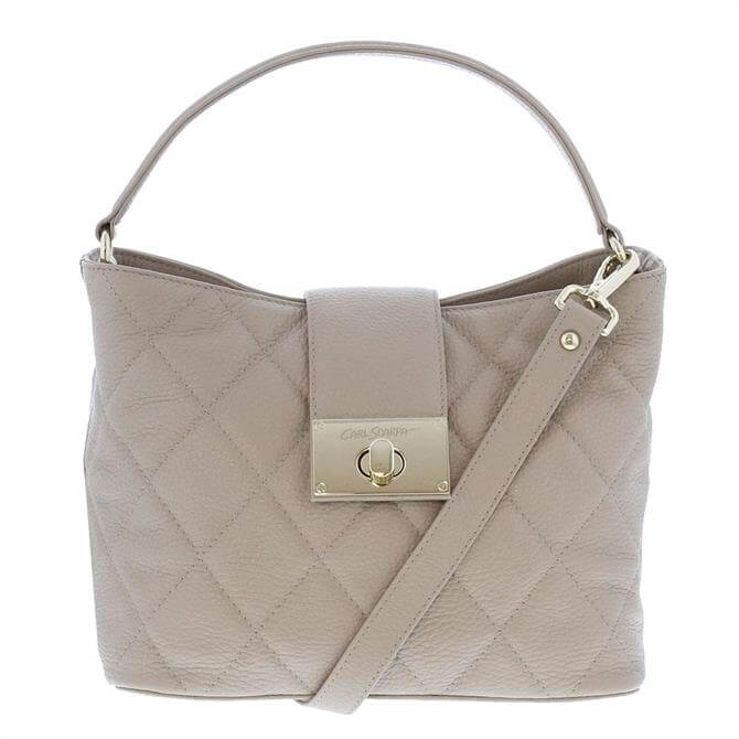 Carl Scarpa Fantine Taupe Quilted Leather Handbag
